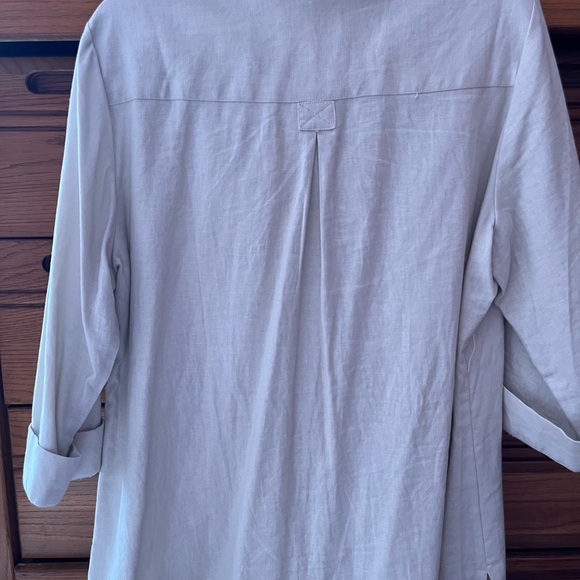 Flax Linen tunic with belt Large Sag Harbor - Picture 2 of 7